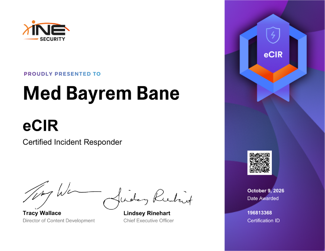 eCIR — Certified Incident Responder certificate