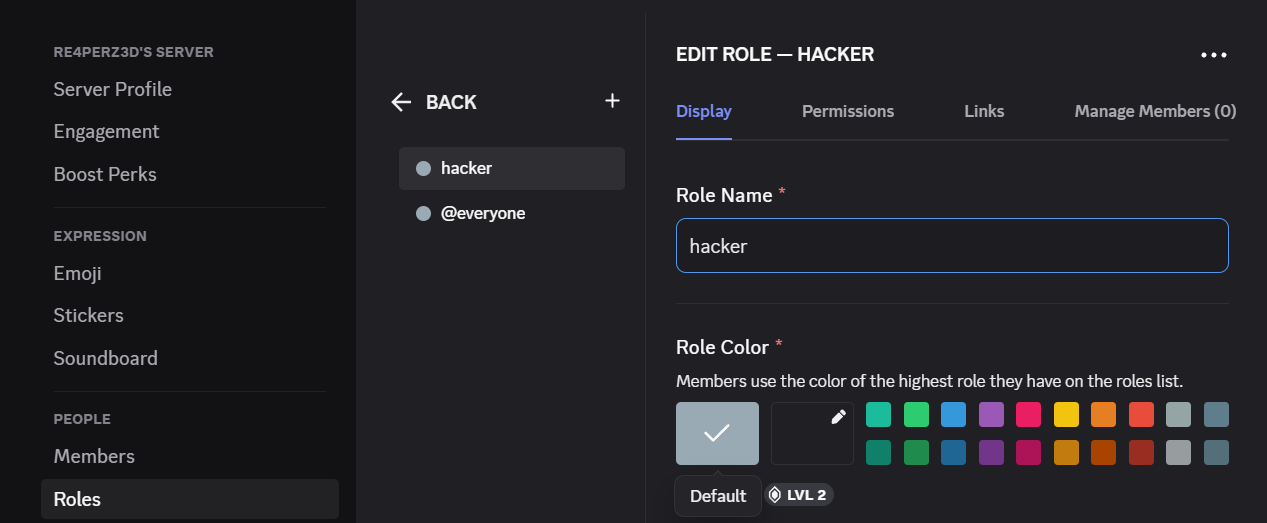 Create Role