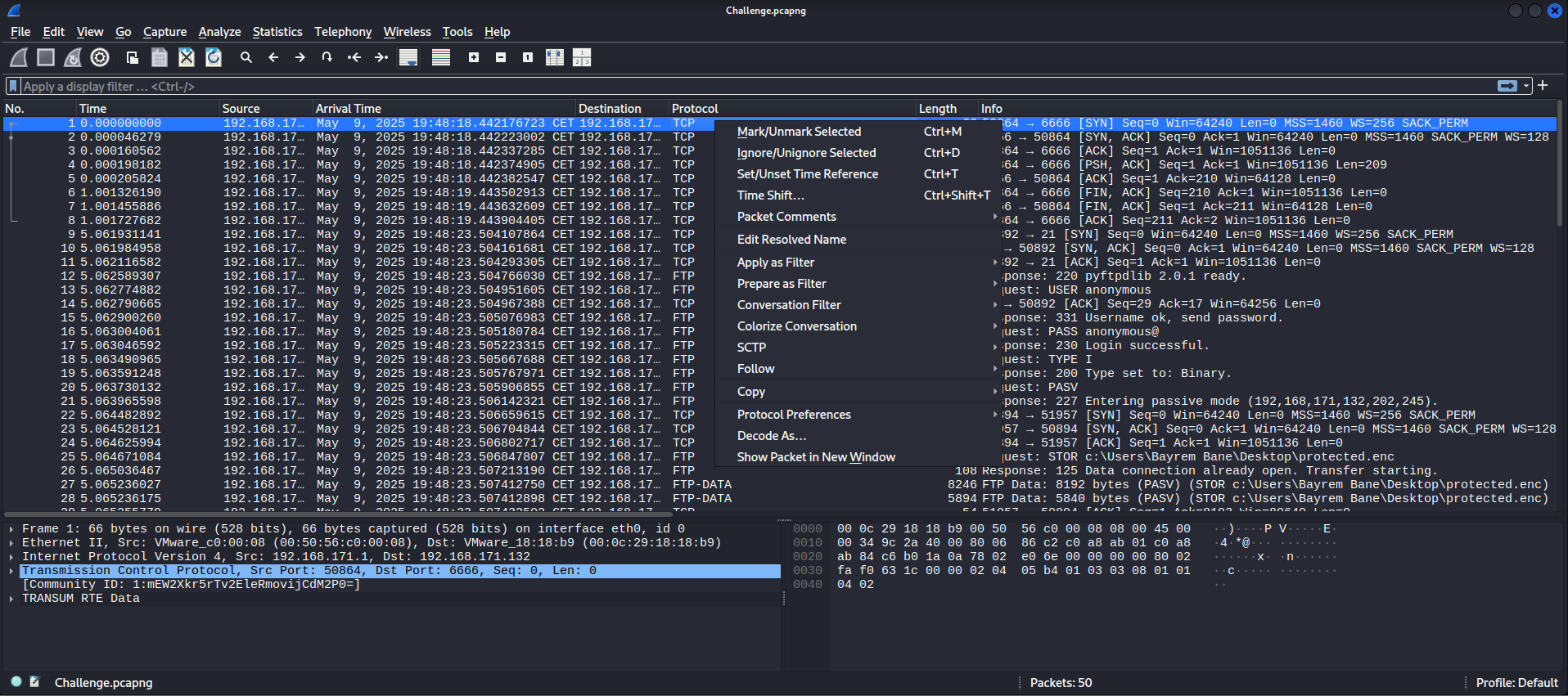TCP Stream Selection